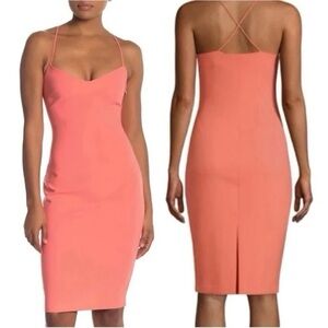 Likely Coral Spaghetti-Strap Bodycon Dress . Dress is NWT